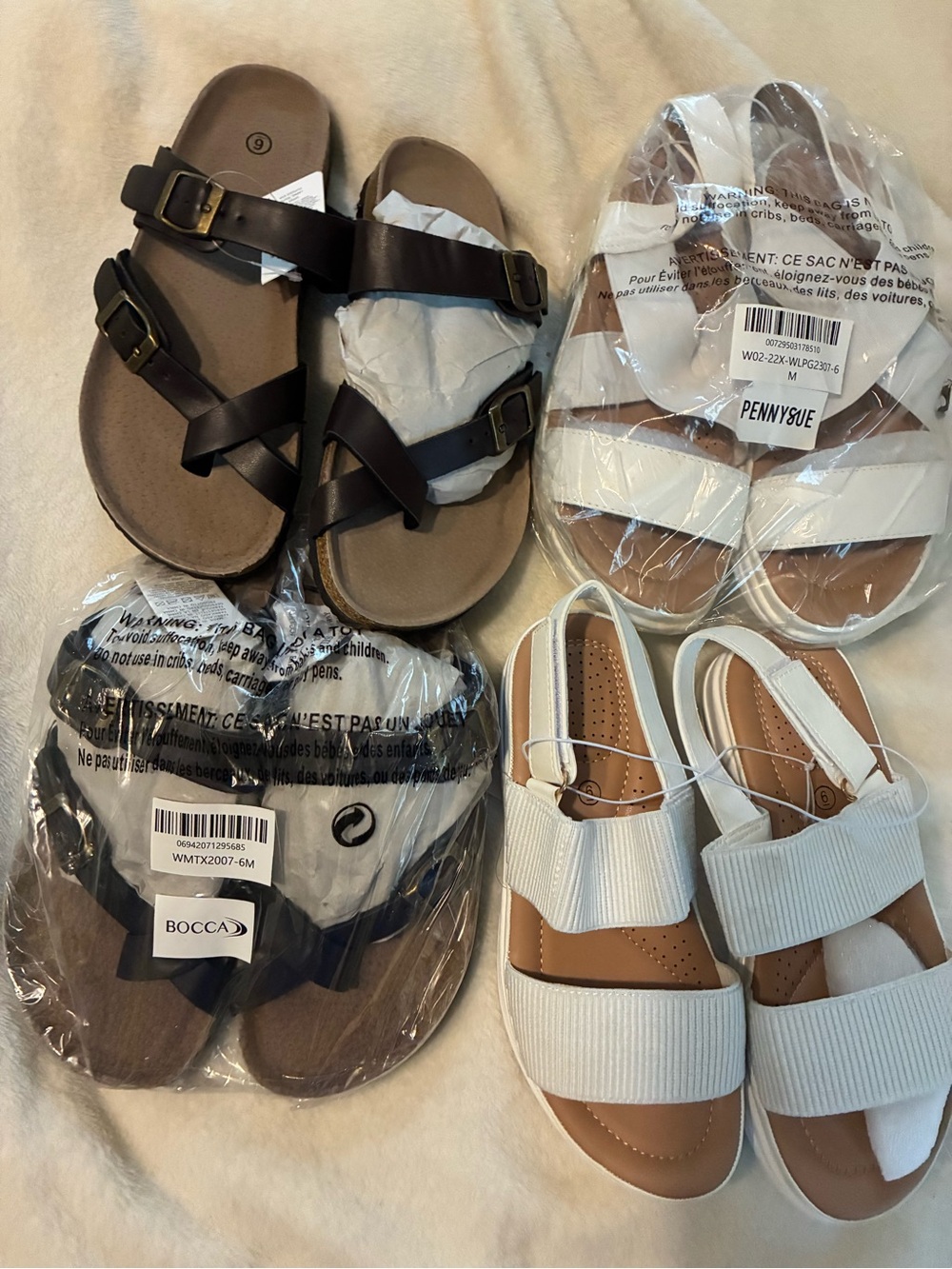 PennySue and Bocca Women's Sandals Bundle size 6